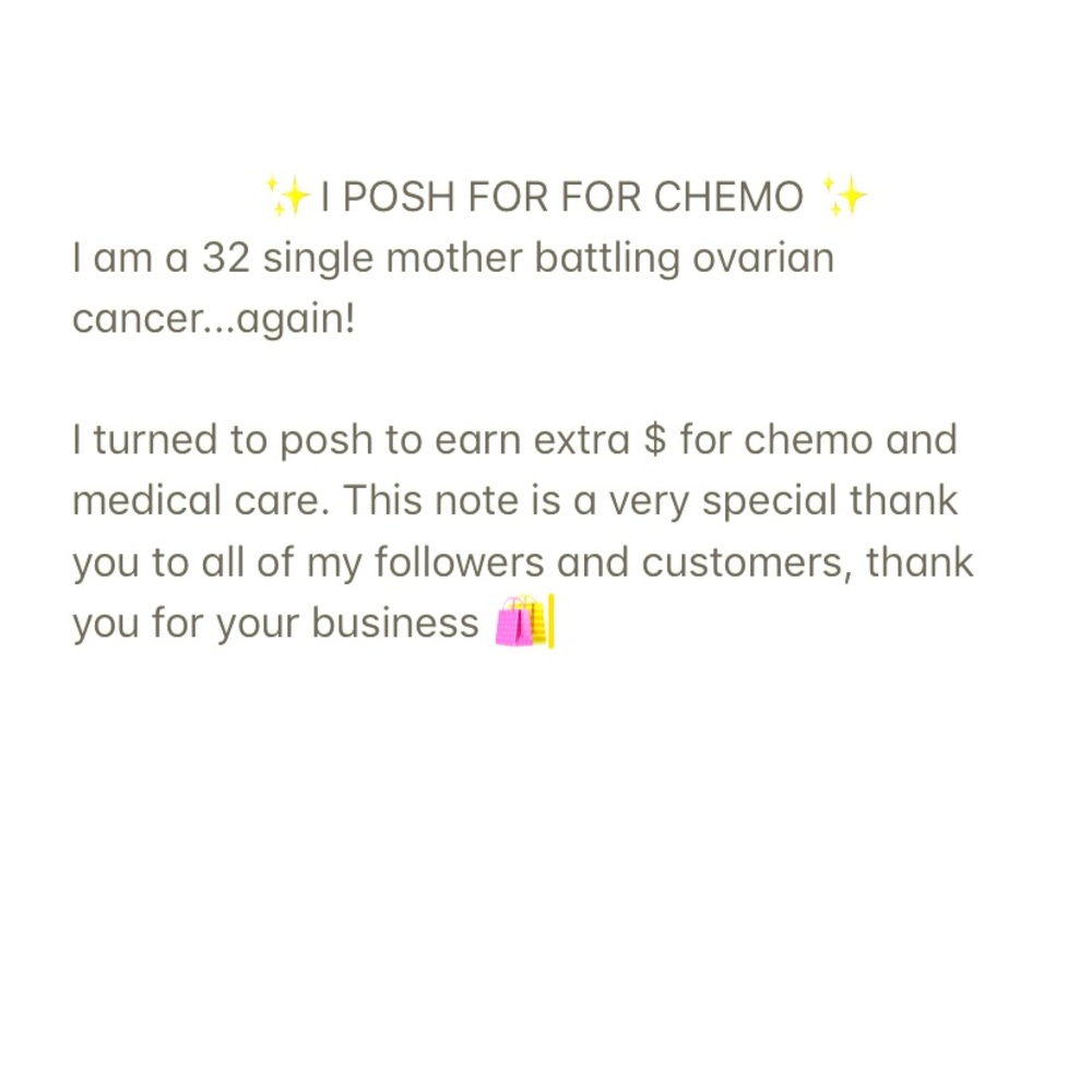 100% of my profits are to pay for continued chemo